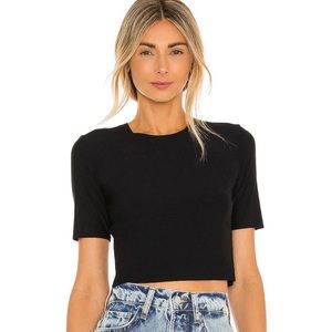 Commando butter cropped black tee
